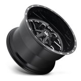 Fuel Off-Road Triton D581 Series Gloss Black Wheels with Milled Accents 26x12 Wheel, Triton, 26 x 12, Aluminum, Semi Black, Accents, 6 x 135mm Bolt Pattern, -44mm Offset, 4.770 in. Backspace, Each thumbnail 3