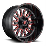 Fuel Off-Road Stroke D612 Series Gloss Black Wheels with Candy Red Accents 20x9 Wheels, Stroke, 5x4.55x5.0 QL 5.00 01 78.1, QL -Gloss RED thumbnail 5