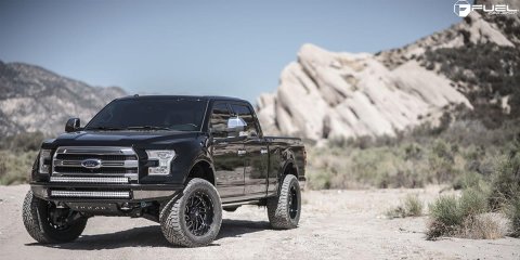 Fuel Off-Road Triton D581 Series Gloss Black Wheels with Milled Accents 22x12 Wheels, Triton, 8x170 NBL4.75 -43 125.1, NBL-Gloss BLK MIL thumbnail 3