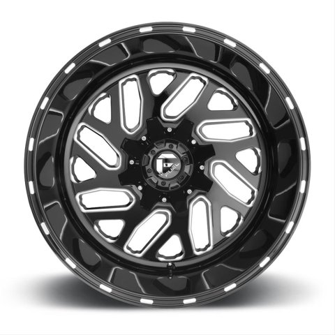 Fuel Off-Road Triton D581 Series Gloss Black Wheels with Milled Accents 22x12 Wheels, Triton, 8x170 NBL4.75 -43 125.1, NBL-Gloss BLK MIL thumbnail 5