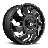 Fuel Off-Road Cleaver D574 Series Gloss Black Dually Wheels with Milled Accents 20x8.25 Wheels, Dualie Front, Dualie Front 8x6.5 NB 8.90/105 121.6, NB -BLK MIL thumbnail 2