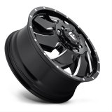 Fuel Off-Road Cleaver D574 Series Gloss Black Dually Wheels with Milled Accents 20x8.25 Wheels, Dualie Front, Dualie Front 8x6.5 NB 8.90/105 121.6, NB -BLK MIL thumbnail 3