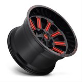 Fuel Off-Road Hardline D621 Series Gloss Black Wheels with Candy Red Accents 20x10 Wheels, Hardline, 8x170 QL 4.75 -18 125.1, QL -Gloss RED thumbnail 3