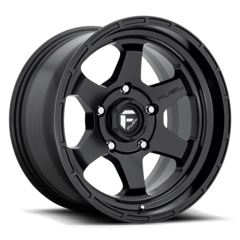 Fuel Off-Road Shok D664 Matte Black Wheels 18x9 Wheel, D664, 18 x 9, Aluminum, Black, 5 x 150mm Bolt Pattern, +1mm Offset, 5.040 in. Backspace, Each