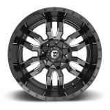 Fuel Off-Road Sledge D595 Series Gloss Black Wheels with Milled Accents 18x9 Wheels, Sledge, 6x1356x5.5 NBL4.50 -12 106.3, NBL-Gloss BLK MIL thumbnail 2
