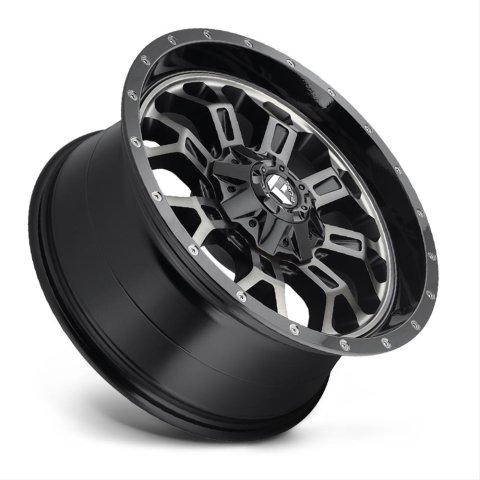 Fuel Off-Road Crush D561 Gloss Black Wheels with Dark Tint Machined Face 18x9 Wheels, Crush, 6x5.56x135 MBD5.75 20 106.4, MBD-Matte BLK MACH thumbnail 3