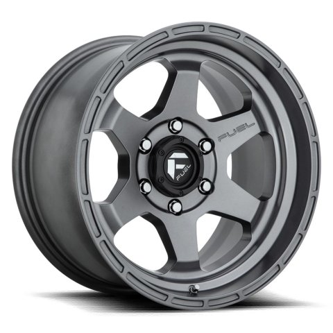 Fuel Off-Road Shok D665 Matte Anthracite Wheels 17x9 Wheel, D665, 17 x 9, Aluminum, Anthracite, 6 x 139.7mm Bolt Pattern, +20mm Offset, 5.790 in. Backspace, Each