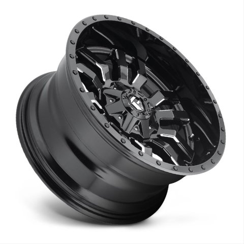 Fuel Off-Road Sledge D595 Series Gloss Black Wheels with Milled Accents 18x9 Wheels, Sledge, 6x1356x5.5 NBL5.00 01 106.3, NBL-Gloss BLK MIL thumbnail 3