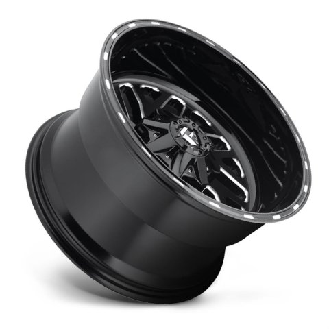 Fuel Off-Road Triton D581 Series Gloss Black Wheels with Milled Accents 22x10 Wheel, Triton, 22 x 10, Aluminum, Semi Black, Accents, 8 x 180mm Bolt Pattern, -18mm Offset, 4.790 in. Backspace, Each thumbnail 3