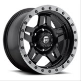 Fuel Off-Road Anza D557 Series Matte Black with Anthracite Ring Wheels 17x8.5 Wheel, D557, Aluminum, Black, 17 in. x 8.5 in., 6 x 5.50 in. Bolt Circle, 4.50 in. Backspace, Each thumbnail 2