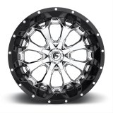 Fuel Off-Road Assault D246 Series Chrome Wheels with Gloss Black Lip 20x10 Wheels, Assault, 8x170 P 4.75 -18 125.1, P -Chrome thumbnail 1