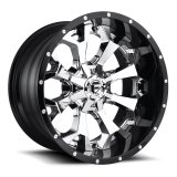 Fuel Off-Road Assault D246 Series Chrome Wheels with Gloss Black Lip 20x10 Wheels, Assault, 8x170 P 4.75 -18 125.1, P -Chrome thumbnail 2