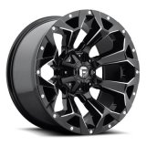 Fuel Off-Road Assault D576 Series Gloss Black Wheels with Milled Accents 20x10 Wheel, D576, Aluminum, Black, 20 in. x 10.0 in., 5 x 5.50 in./150mm Bolt Circle, 4.750 in. Backspace, Each thumbnail 1