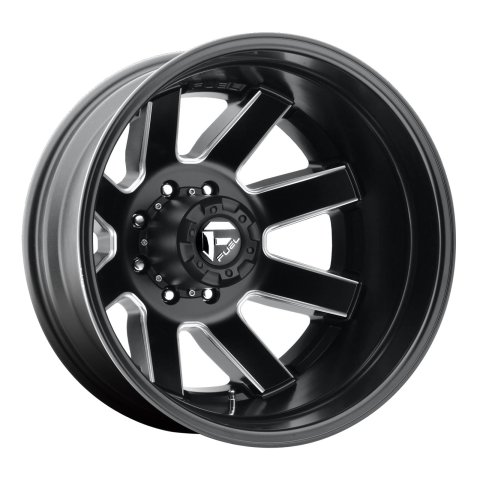 Fuel Off-Road Maverick D538 Series Matte Black Dually Wheels with Milled Accents 17x6.5 Wheels, Dualie Accents, 17 in. x 6.50 in., 8 x 165.10mm Bolt Circle, -1.610 in. Backspacing, Rear, Each