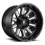 Fuel Off-Road Hardline D620 Series Gloss Black Wheels with Milled Accents 20x9 Wheels, Hardline, 8x6.5 NBL5.00 01 125.2, NBL-Gloss BLK MIL thumbnail 1