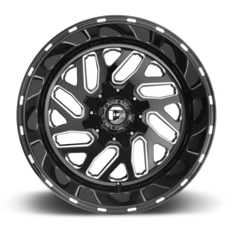 Fuel Off-Road Triton D581 Series Gloss Black Wheels with Milled Accents 22x10 Wheel, Triton, 22 x 10, Aluminum, Semi Black, Accents, 5 x 139.7mm Bolt Pattern, -18mm Offset, 4.790 in. Backspace, Each