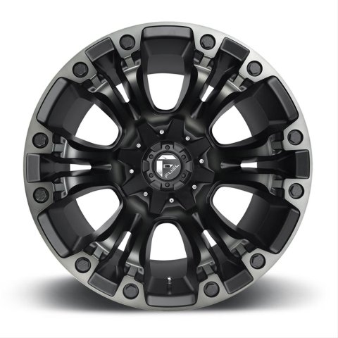 Fuel Off-Road Vapor D569 Matte Black Wheels with Machined DDT Face 18x9 Wheels, Series Face, 18 in. x 9.00 in., 6 x 135mm/139.70mm Bolt Circle, 5.750 in. Backspacing, Each thumbnail 1