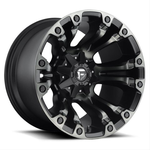 Fuel Off-Road Vapor D569 Matte Black Wheels with Machined DDT Face 18x9 Wheels, Series Face, 18 in. x 9.00 in., 6 x 135mm/139.70mm Bolt Circle, 5.750 in. Backspacing, Each thumbnail 2