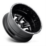 Fuel Off-Road Cleaver D574 Series Gloss Black Dually Wheels with Milled Accents 20x8.25 Wheels, Dualie Rear, Dualie Rear 8x170 NB -2.16/-176 125.1, NB -BLK MIL thumbnail 3