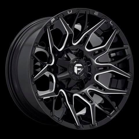 Fuel Off-Road Twitch D769 Gloss Black Milled Wheels 20x9 WHEEL, 20X9 6X4.5/5.5 G-BLK-MILL 01MM