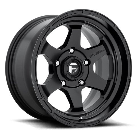 Fuel Off-Road Shok D664 Matte Black Wheels 20x9 Wheel, D664, 20 x 9, Aluminum, Black, 6 x 139.7mm Bolt Pattern, +19mm Offset, 5.750 in. Backspace, Each