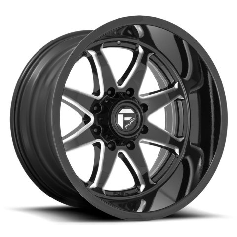 Fuel Off-Road Hammer D749 Gloss Black Wheels with Milled Accents 20x9 HAMMER 8x170.00 GLOSS BLACK MILLED (1 mm)