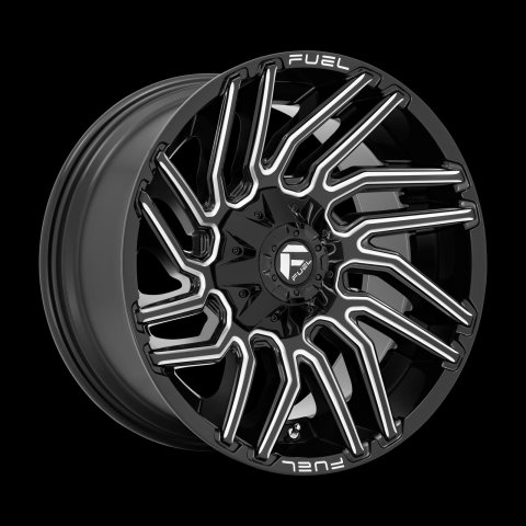 Fuel Off-Road Typhoon D773 Gloss Black Wheels with Milled Accents 20x9 WHEEL, 20X9 8X6.5 G-BLK-MILL 01MM