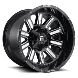 Fuel Off-Road Hardline D620 Series Gloss Black Wheels with Milled Accents 20x10 Wheel, Hardline, 20 x 10, Black, Accents, 6 x 135mm Bolt Pattern, -19mm Offset, 4.750 in. Backspace, Each thumbnail 1