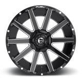 Fuel Off-Road Contra D615 Series Gloss Black Wheels with Milled Accents 22x12 Wheel, Contra, 22 x 12, Black, Accents, 5 x 139.7mm Bolt Pattern, -44mm Offset, 4.770 in. Backspace, Each thumbnail 2