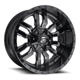 Fuel Off-Road Sledge D595 Series Gloss Black Wheels with Milled Accents 17x9 Wheel, Sledge, Aluminum, Black, 17 in. x 9.00 in., 5 x 4.5 in./114.3mm/5.0 in./127mm Bolt Circle, 4.50 in. Backspace, Each thumbnail 1