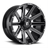 Fuel Off-Road Contra D615 Series Gloss Black Wheels with Milled Accents 20x9 Wheels, Contra, 5x4.55x5.0 NBL5.00 .01 78.1, NBL-Gloss BLK MIL thumbnail 1