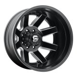Fuel Off-Road Maverick D538 Series Matte Black Dually Wheels with Milled Accents 22x8.25 Wheels, Dualie Rear, Dualie Rear 8x200 NB -2.17/142.2 154.3, NB -BLK MIL thumbnail 1