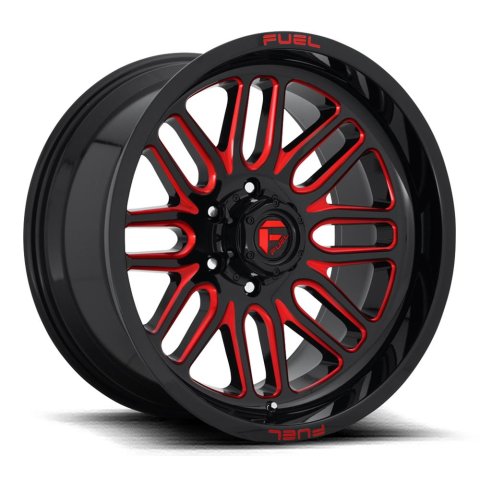 Fuel Off-Road Ignite D663 Gloss Black Wheels with Candy Red Accents 20x9 Wheel, D663, 20 x 9, Aluminum, Black, Accent, 6 x 135mm Bolt Pattern, +19mm Offset, 5.750 in. Backspace, Each thumbnail 2