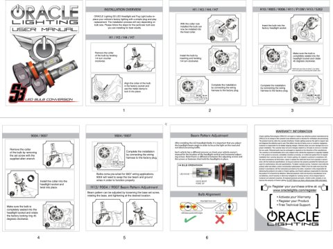 Oracle H4 - S3 LED Headlight Bulb Conversion Kit - 6000K thumbnail 8