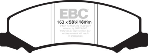 EBC Greenstuff Passenger Car Organic Brake Pads DP21762 Pads, Greenstuff, Organic, Front, Buick, Cadillac, Chevy, Set thumbnail 2