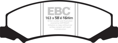 EBC Greenstuff Passenger Car Organic Brake Pads DP21762 Pads, Greenstuff, Organic, Front, Buick, Cadillac, Chevy, Set thumbnail 3