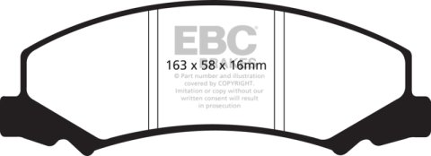 EBC Greenstuff Passenger Car Organic Brake Pads DP21762 Pads, Greenstuff, Organic, Front, Buick, Cadillac, Chevy, Set thumbnail 4