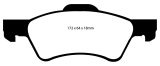 EBC Yellowstuff Brake Pads DP41613R Pads, Yellowstuff, Aramid Fiber, Front, Chrysler, Dodge, Set thumbnail 1