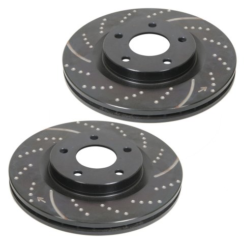 EBC 3GD Series Sport Rotors for 1976-1979 ECLAT, 1971-1974 ELAN, 1967-1973 GT6 - GD197 Brake Rotors, Sport, Slotted, Dimpled, Iron, Silver Anti-Corrosion Finish, Front, Lotus, Eclat, Elan, Pair thumbnail 1
