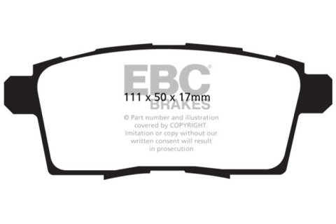 EBC Greenstuff Passenger Car Organic Brake Pads DP21795 Disc Pad thumbnail 6