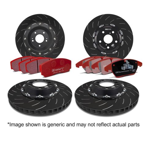 EBC Stage 25 Kits Redstuff Brake Pads and SG2 Rotors for 2017-2021 S, 2016-2021 X - S25KF1019 Disk Kit, DP31210C+SG2FC2141 thumbnail 1