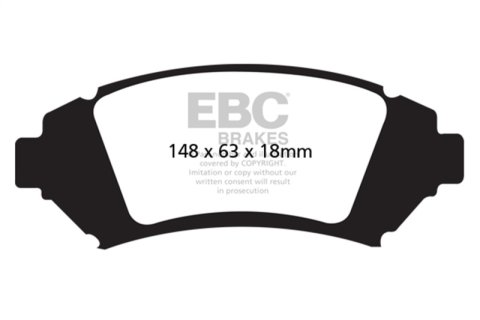 EBC Greenstuff Passenger Car Organic Brake Pads DP21728 Pads, Greenstuff, Organic, Front, Buick, Cadillac, Chevy, Pontiac, Set thumbnail 2