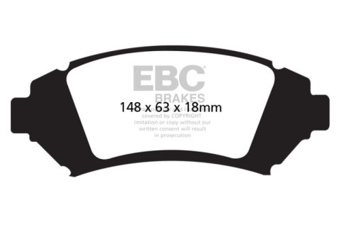 EBC Greenstuff Passenger Car Organic Brake Pads DP21728 Pads, Greenstuff, Organic, Front, Buick, Cadillac, Chevy, Pontiac, Set thumbnail 3