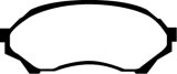 EBC Yellowstuff Brake Pads DP41302R Pads, Yellowstuff, Aramid Fiber, Front, Mazda, Set thumbnail 6