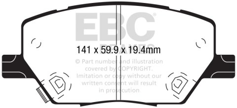 EBC Brakes Brake Rotor and Pad Combos S13KF2399 Disc Kit DP42239R+RK7713 thumbnail 8