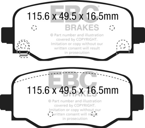 EBC Brakes Brake Rotor and Pad Combos S20K2555 Disc Kit UD1811+RK1762+UD1809+RK7704 thumbnail 6
