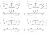 Brembo NAO Ceramic Brake Pads P24042N Pads, Brembo, Ceramic, Integrally Molded, Shims, Ford, Set thumbnail 3