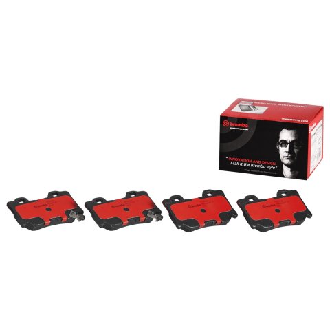 Brembo NAO Ceramic Brake Pads P56095N Pads, Brembo, Ceramic, Integrally Molded, Shims, For Infiniti, Set