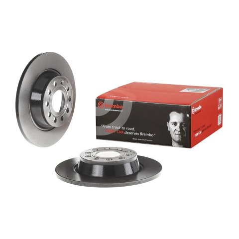 Brembo Premium UV Coated Brake Rotors 08.A202.11 Rotor, Brembo, Solid, Solid Surface, 11.1 in. Diameter, Iron, UV-Coated, Audi, Each