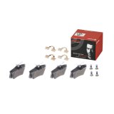 Brembo Low-Met Brake Pads P85020 Pads, Brembo, Semi-Metallic, Integrally Molded, Shims, with Hardware, Audi, Set thumbnail 2